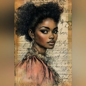 Beautiful African Woman Print